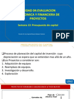 Unidad 04:evaluacion Economica Y Financiera de Proyectos: Semana 13: Presupuesto de Capital