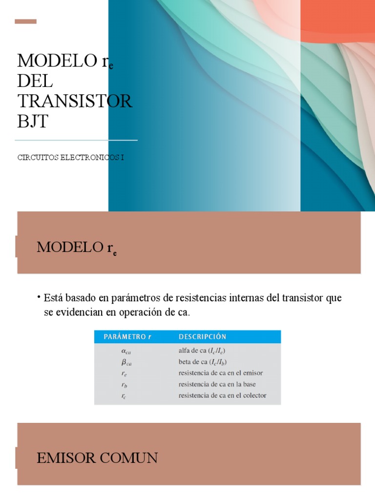 11 Modelo Re Del Transistor BJT PDF Transistor Transistor de
