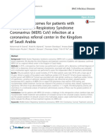 ART Treatment Outcomes For Patients With Middle Eastern Respiratory Syndrome Coronavirus (MERS CoV) Infection at A Coronavirus Referral Center in The Kingdom of Saudi Arabia