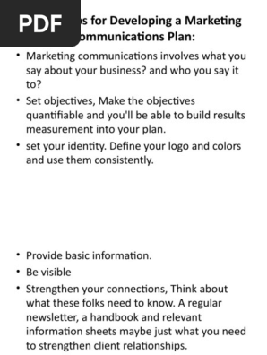 Top 7 Steps for Developing a Marketing Communications