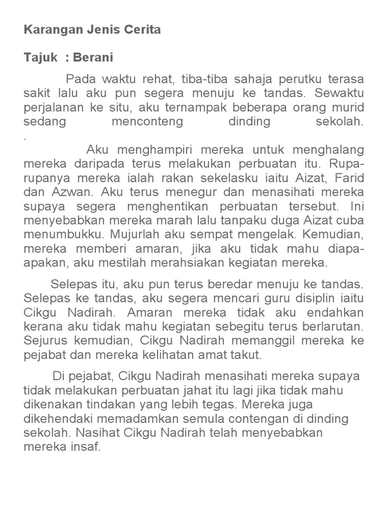 Contoh Karangan Pdf