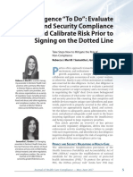 A Due Diligence "To Do": Evaluate Privacy and Security Compliance and Calibrate Risk Prior To Signing On The Dotted Line
