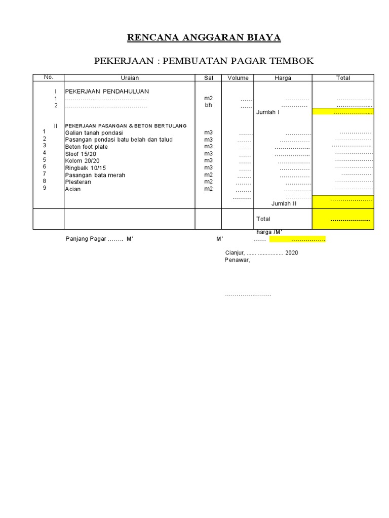 Rab Pagar Tembok Nego 2020 Pdf