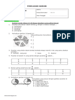 Penilaian Harian Matematika Kelas 4 Semester 1 (Pecahan) PDF