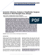 Economic Efficiency Analysis of Smallholder Sorghum Producers in West Hararghe Zone, Ethiopia.