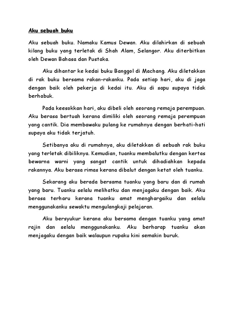 Aku Sebuah Buku Pdf