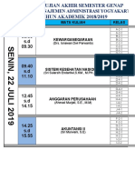 Jadwal Uas Smt. Genap Ta. 18-19 (Ini)