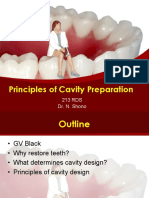Principles of Cavity Preparation: 213 RDS Dr. N. Shono