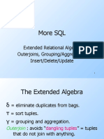 More SQL: Extended Relational Algebra Outerjoins, Grouping/Aggregation Insert/Delete/Update