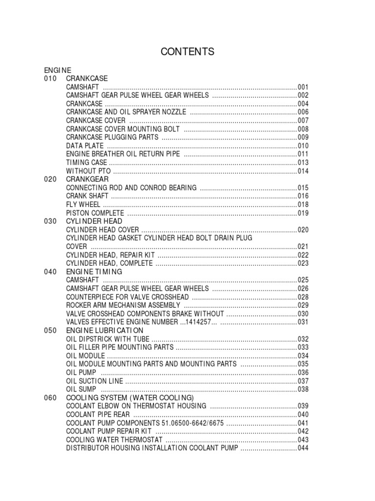 MAN TGS 40.480 Parts Catalogue | PDF | Axle | Turbocharger
