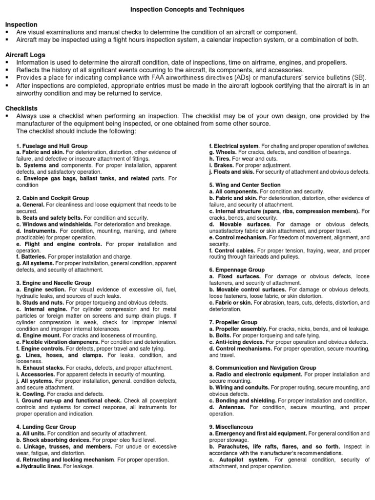 Aircraft Inspection Techniques Overview | PDF | Aviation | Nature