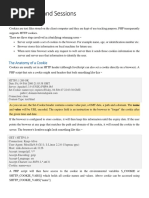 PHP Cookies and Sessions