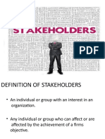 Stakeholder S