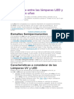 Diferencias Entre Las Lámparas LED y UV para Las Uñas
