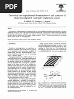 Theoretical and Experimental Determination of Cell Constants of Planar-Interdigitated Electrolyte Conductivity Sensors