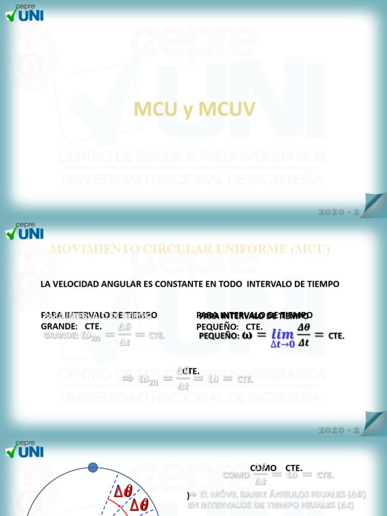 MCU y MCUV | PDF | Velocidad | Aceleración