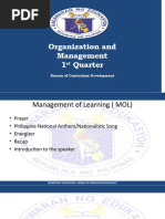 Organization and Management 1st Quarter