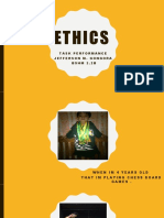 Ethics: Task Performance Jefferson M. Gongora B S H M 2 - 2 B