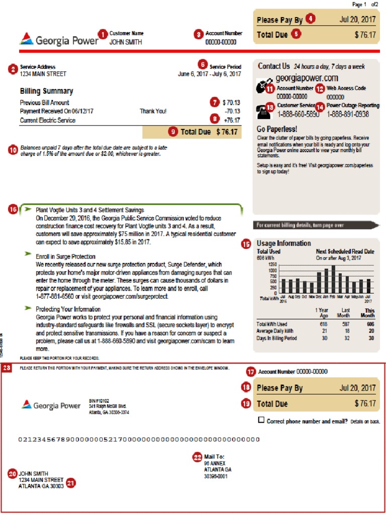 Sample Bill PDF | PDF
