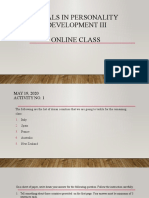 Online Class on Personality Development III
