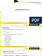 Operators in Java: Smart Training Resources India Pvt. Ltd. Smart Training Resources India Pvt. LTD