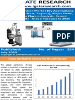 Ophthalmic Devices Market (By Applications, Products, End Users, Regions), Major Deals, Trends, Key Players Analysis, Recent Developments - Global Forecast To 2026