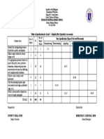 Table of Specification For Grade 7 - English (First Quarterly Assessment) Item Specification (Type of Test and Placement)