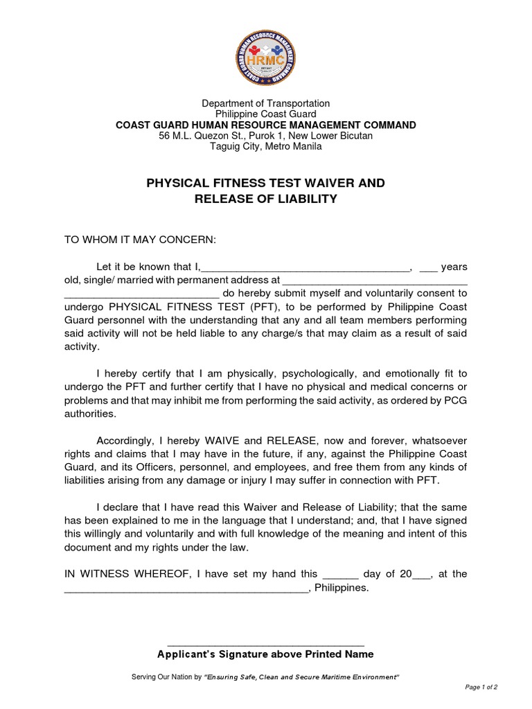 PFT Waiver 2020 PDF | PDF | Government Information | Common Law
