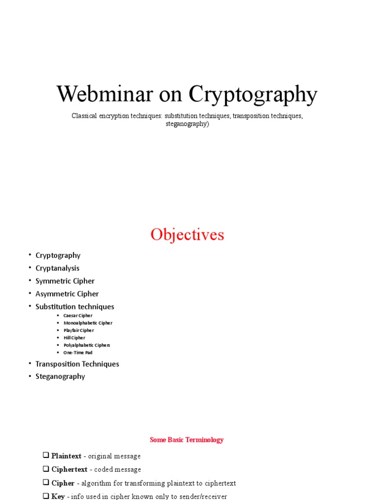 Overview of Classical Cryptography | PDF | Cryptography | Cipher