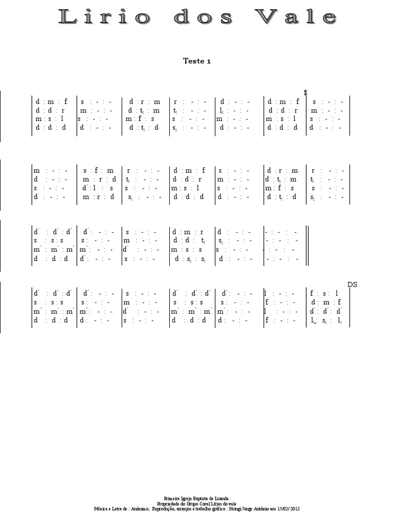 Basic Tonic Solfa Exercise 2 PDF Lazer