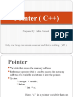 Pointer (C++) : Prepared By: Irfan Ahmed