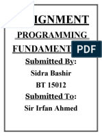 Assignment: Programming