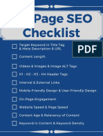 On Page SEO Checklist
