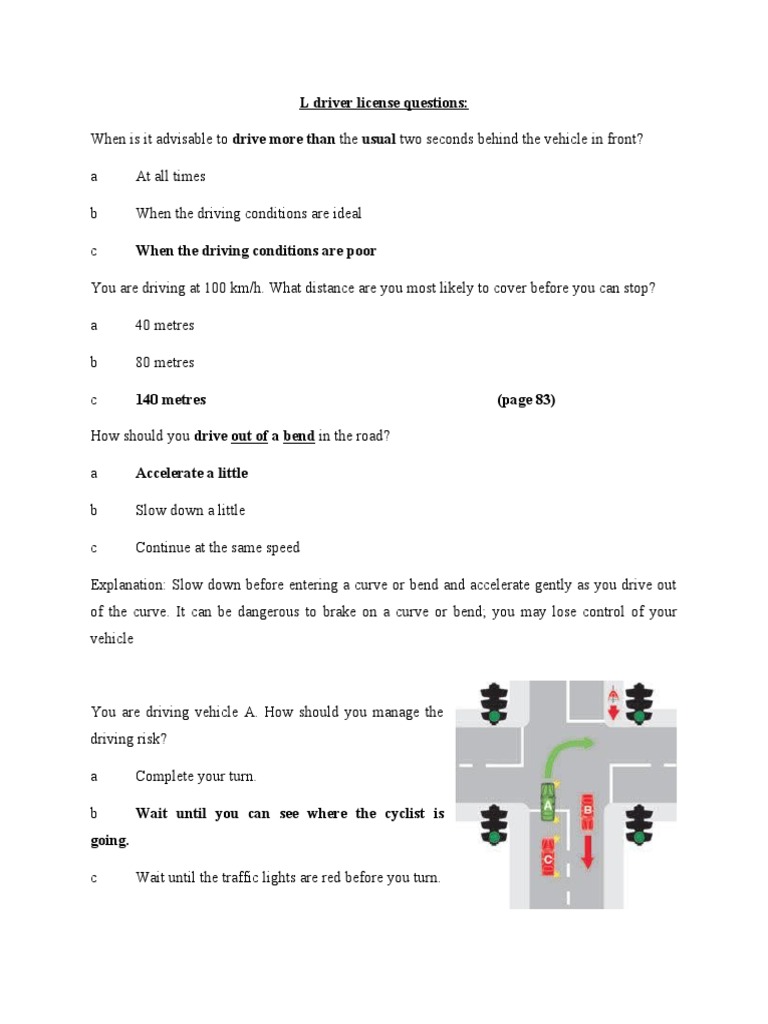 Learner Driver Test Prep | PDF | Traffic | Intersection (Road)