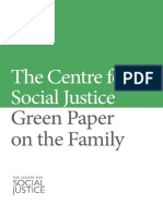 The Centre For Social Justice: Green Paper On The Family