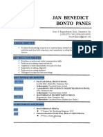Jan Benedict Bonto Panes: Career Objective