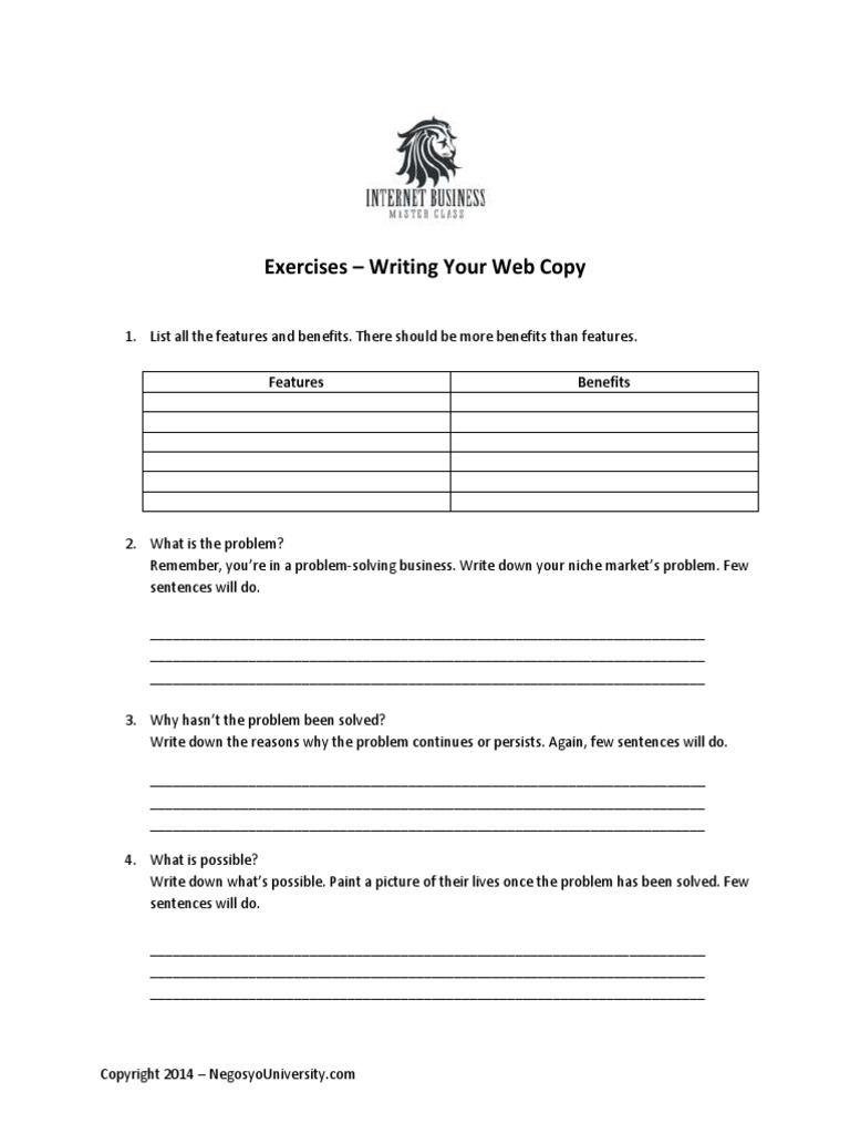 Exercises - Writing Your Web PDF | PDF