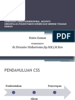 Gangguan Cairan Serebrospinal, Meliputi Hirosepalus, Pseudotumor Serebri Dan