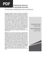 CASTRO & RODRIGUES - School discipline and indiscipline in times of excited society em Portugues.pdf