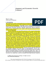 Financial Development and Economic Growth, International Evidence