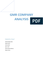 GMR Company Analysis: Submitted By: Group 9