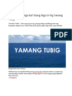 Notes On Yamang Tubig (Nature)