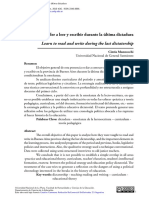 MANOCCHI, Aprender A Leer y Escribir Durante La ́ultima Dictadura