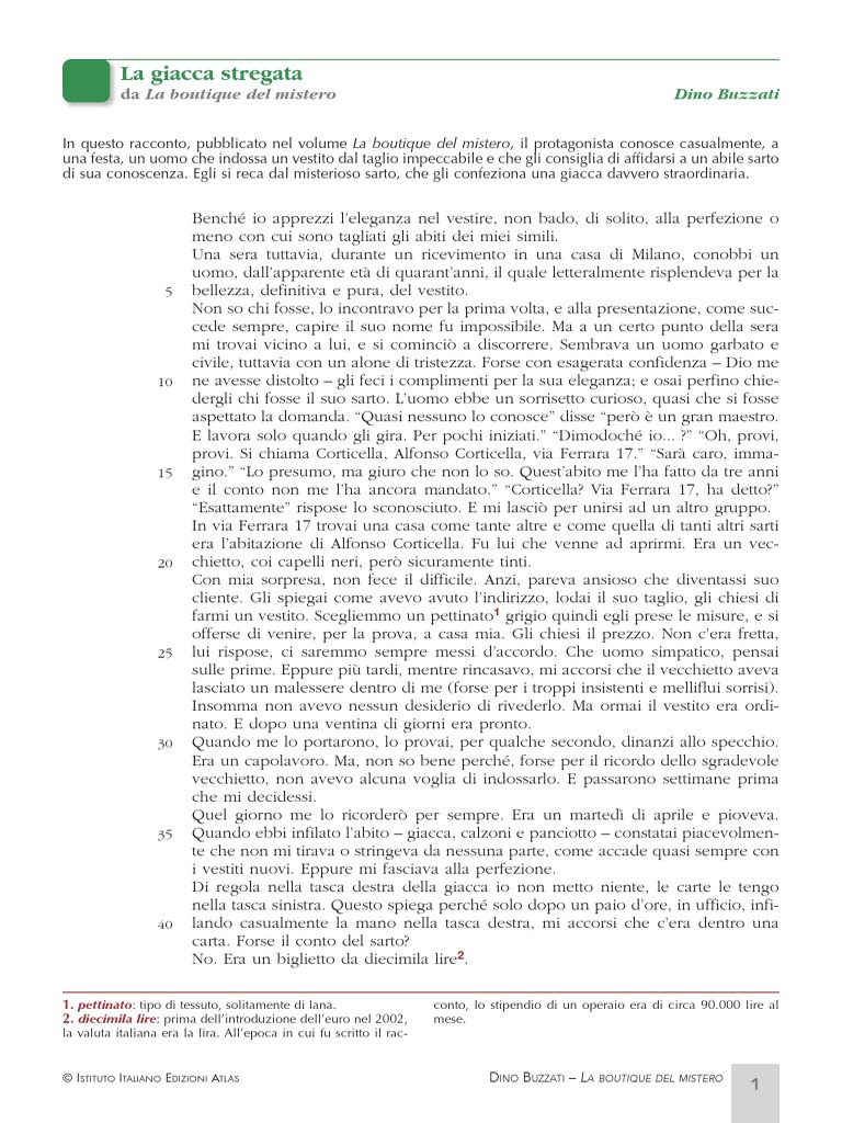 La Giacca Stregata PDF | PDF