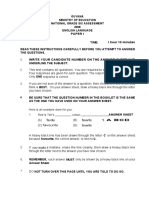 National Grade 6 Assessment - 2008 English P1