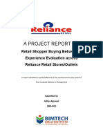 Retail Shopper Behavior & Experience at Reliance Stores