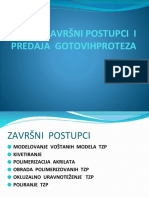 Završni Postupci I Predaja Gotovih Proteza