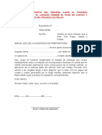 Modelo 167. - Escrito Del Tercero Ajeno Al Proceso Solicitando Que El Juzgado Ordene El Pago de Co