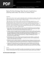 Bernstein Research - Gold 04.01.2011