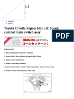 Toyota Corolla Repair Manual: Speed Control Main Switch Assy